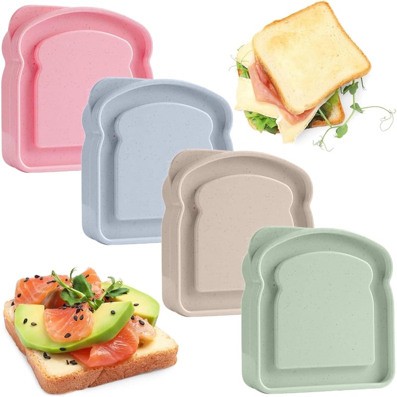 Food Storage Camping - 1/4 pezzi contenitore per sandwich scatola