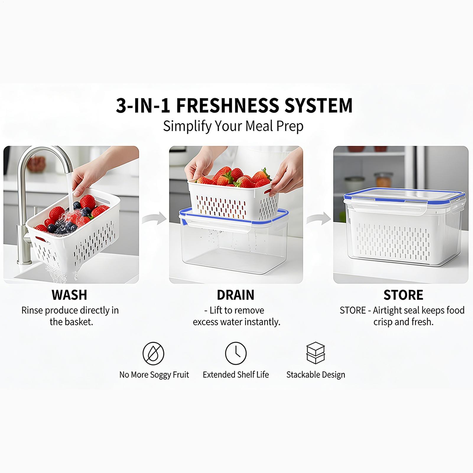 Food Storage And Container - Contenitore per alimenti 4 in 1