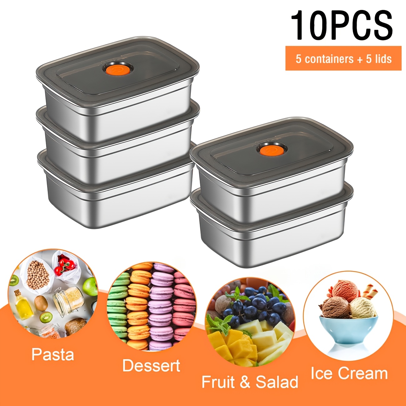Food Storage Freezer - Set di 10 Contenitori per Alimenti