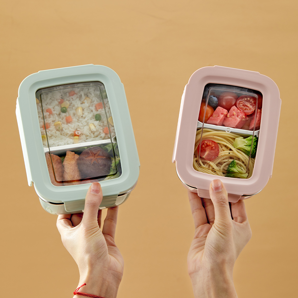 Glass Meal Prep Container - Contenitore per il pranzo con scomparto