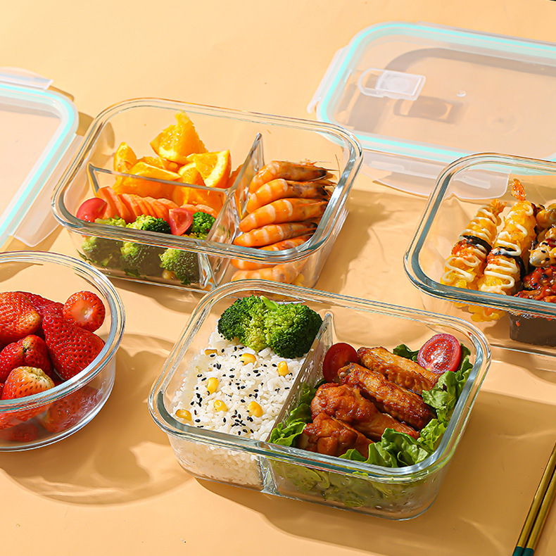 Glass Meal Prep Container - Contenitore in vetro borosilicato resistente al