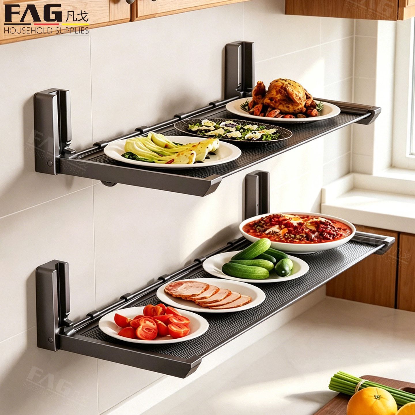 Best Food Storage - Organizzatore da Cucina a Ventosa Senza