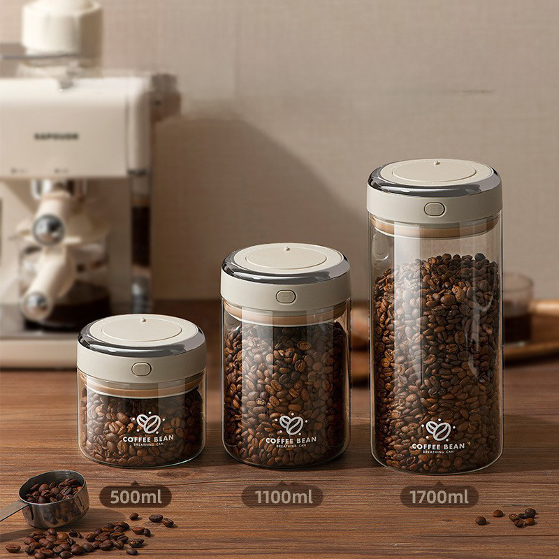 Food Storage Jars - Contenitore Sottovuoto per Chicchi di Caffè