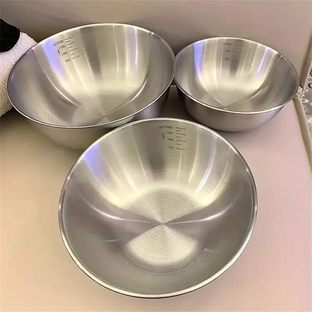 Food Storage And Preservation - Set di 3 Ciotole in Acciaio