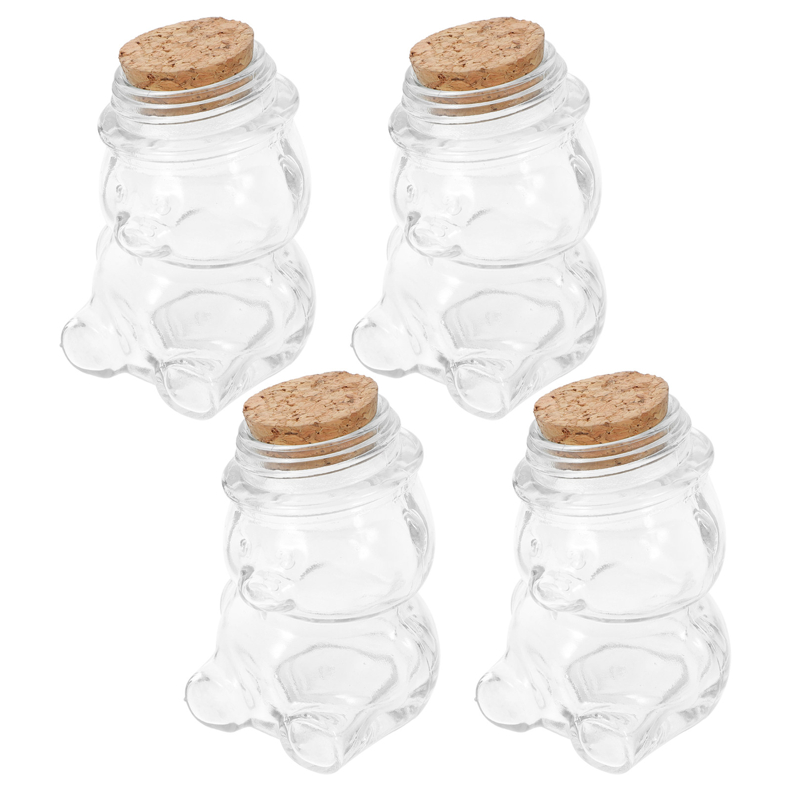 Food Storage Jars - Set di 4 barattoli in vetro