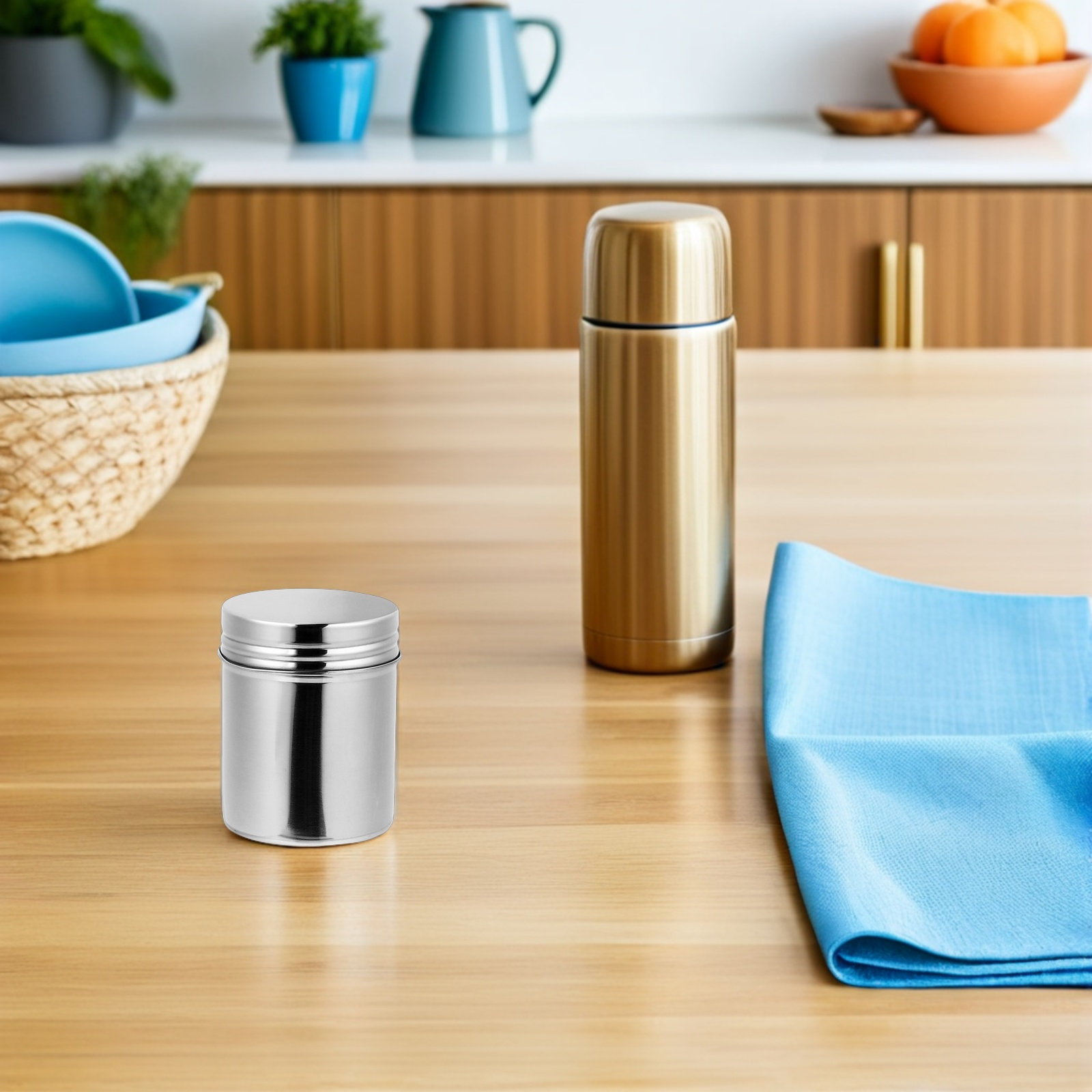Food Storage Jars - 2 Contenitori in Acciaio Inox 304