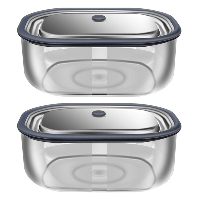 Glass Meal Prep Container - Scatola per il pranzo rettangolare in