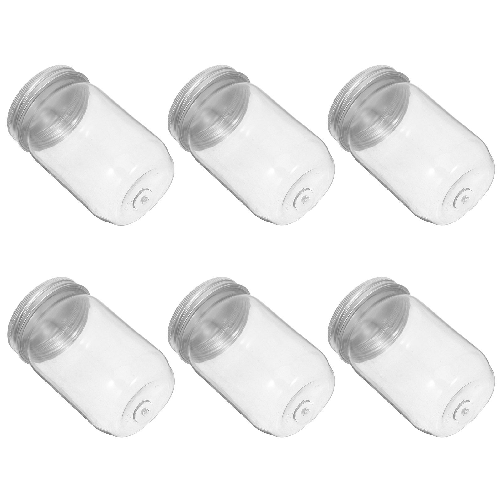 Food Storage Jars - Set di 6 Barattoli in Plastica
