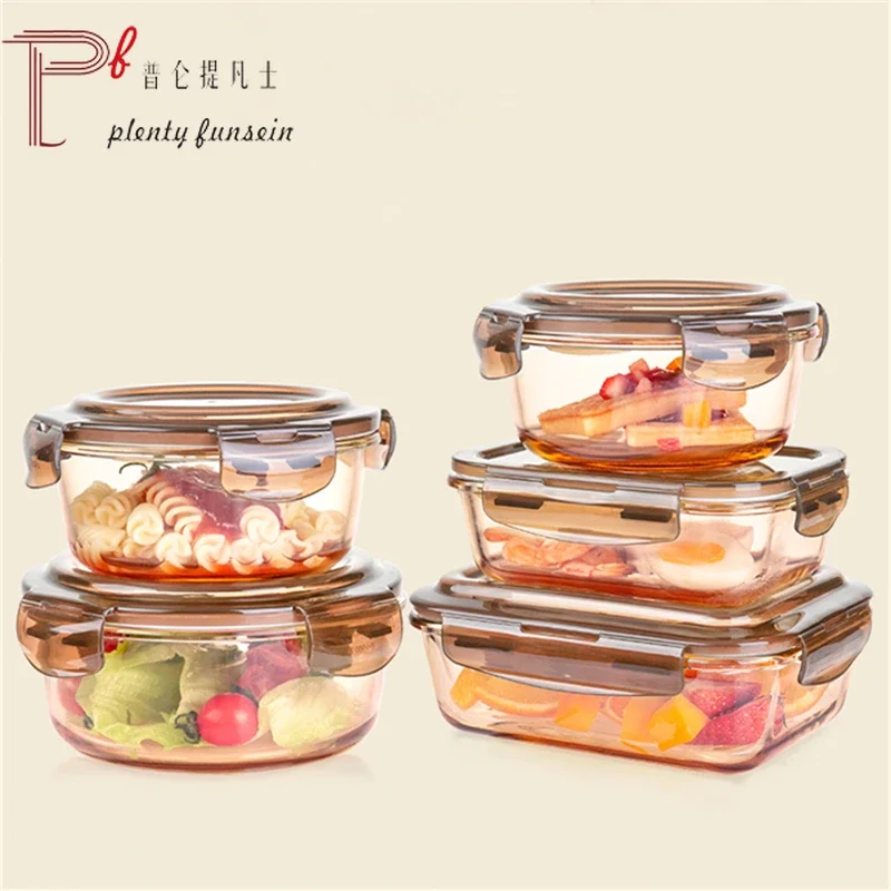 Glass Meal Prep Container - Contenitore in Vetro per Alimenti, Scatola