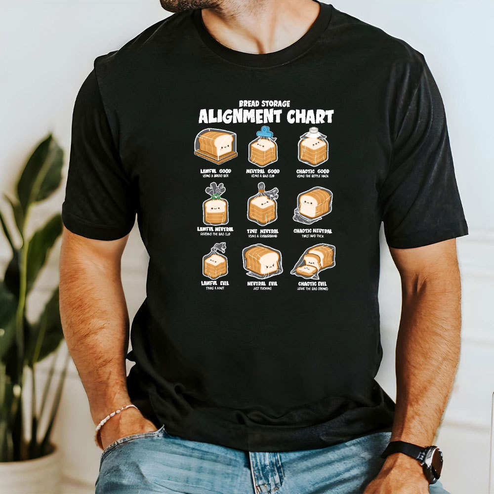 T-shirt con stampa a griglia a - Food Storage Chart recensione e prezzo