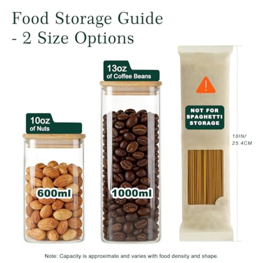 Set di 12 Barattoli Quadrati i - Food Storage Jars recensione e prezzo