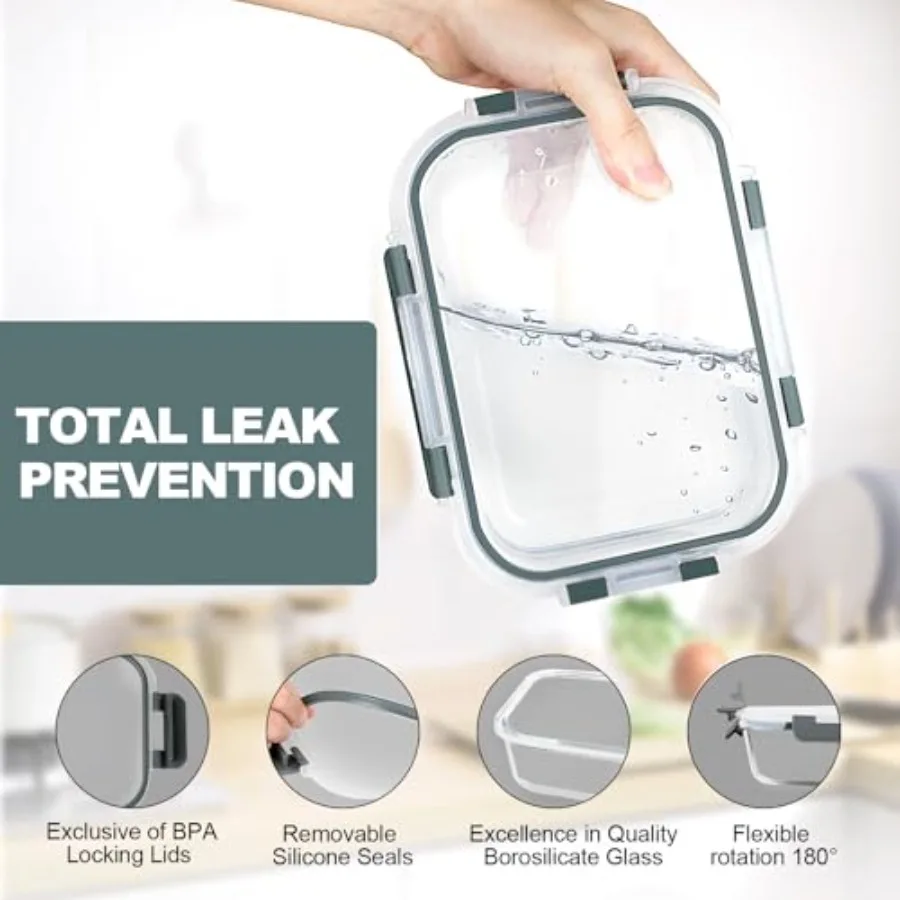 Set di 10 Contenitori in Vetro - Glass Meal Prep Container recensione e prezzo