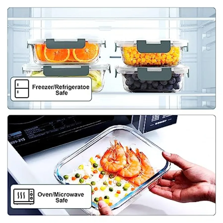 Set di 10 Contenitori in Vetro - Glass Meal Prep Container recensione e prezzo