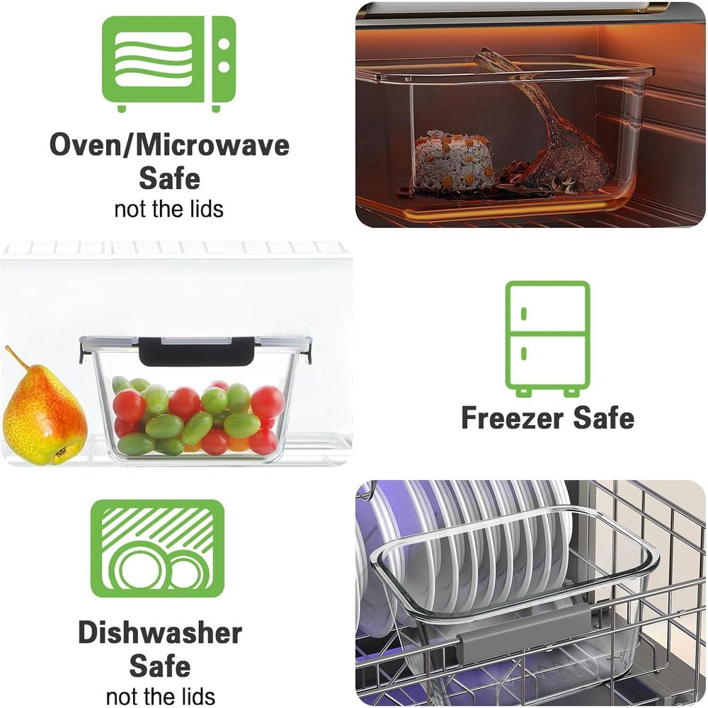 Set di 4 Contenitori in Vetro  - Glass Meal Prep Container recensione e prezzo