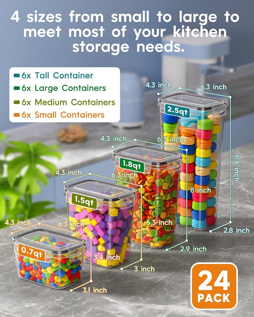 Set di 24 Contenitori Ermetici - Food Storage And Container recensione e prezzo